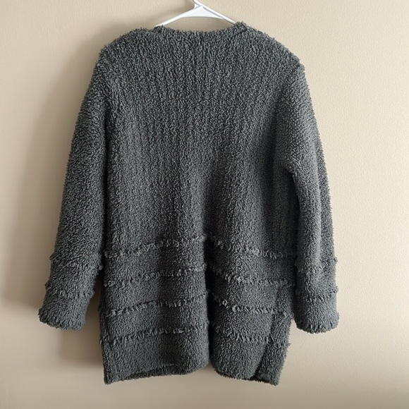 Barefoot Dreams Cozy Chic Knit Boardwalk Open Cardigan Grey - Picture 2 of 5